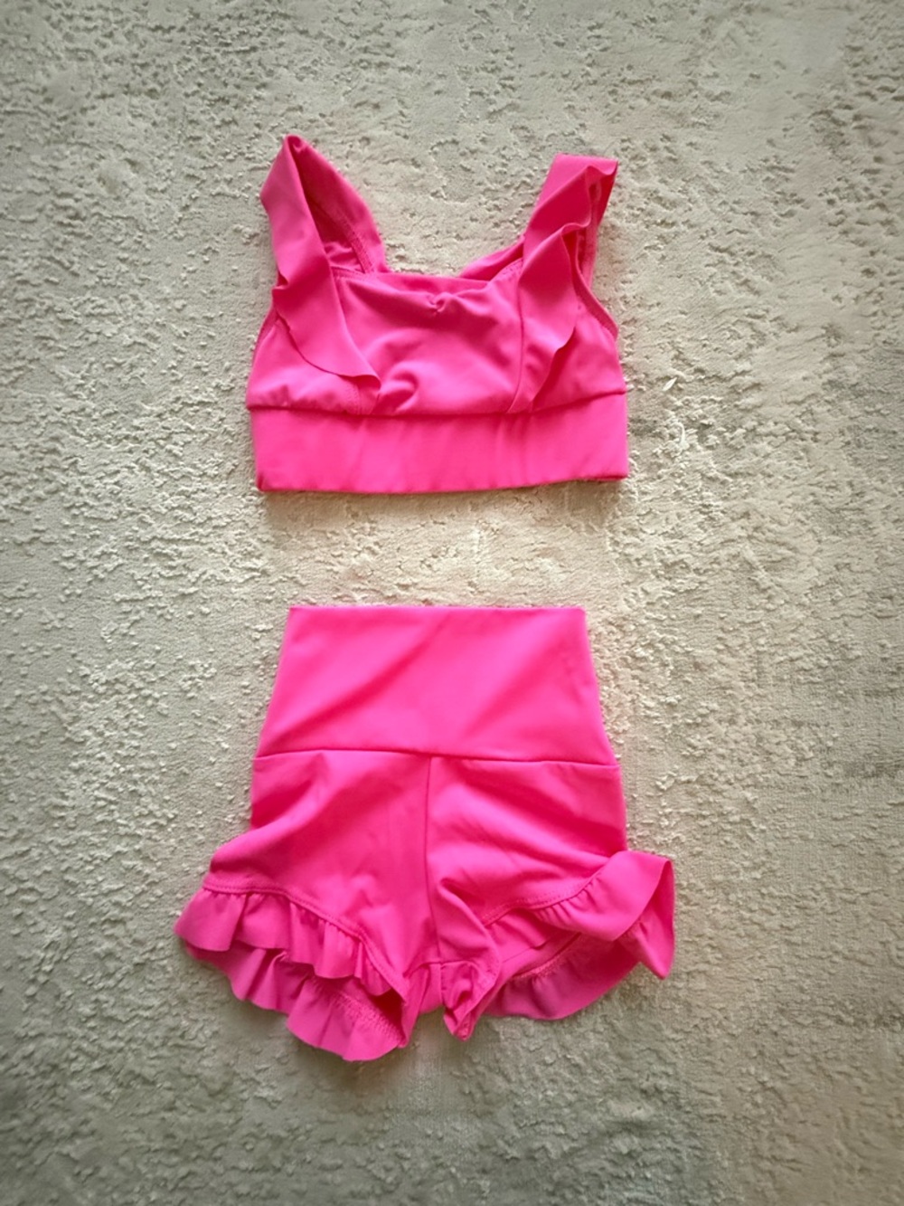 balera Hot Pink Ruffle Dance Set